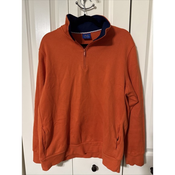 Le Tigre Other - Men's Le Tigre Orange 1/4 Zip Pullover  Size Large 80's Style Flatback Rib